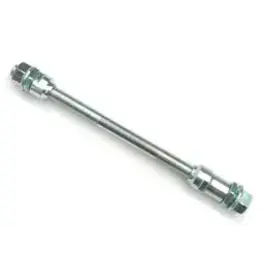 AXLE - Rear, 3/8" x 26T x 185mm, with Cone & Nut