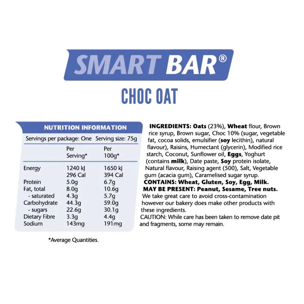 Em's Power Cookie (16/96) Chocolate Oat Bar 75g