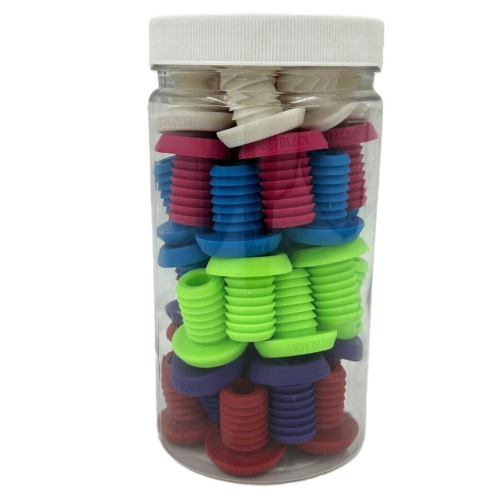 Jet Black Jetblack Grip End Plugs Push In Non-Lock Mixed (Per Pair)