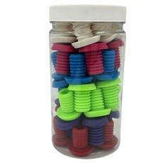 Jet Black Jetblack Grip End Plugs Push In Non-Lock Mixed (Per Pair)