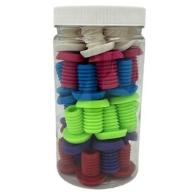 Jet Black Jetblack Grip End Plugs Push In Non-Lock Mixed (Per Pair)