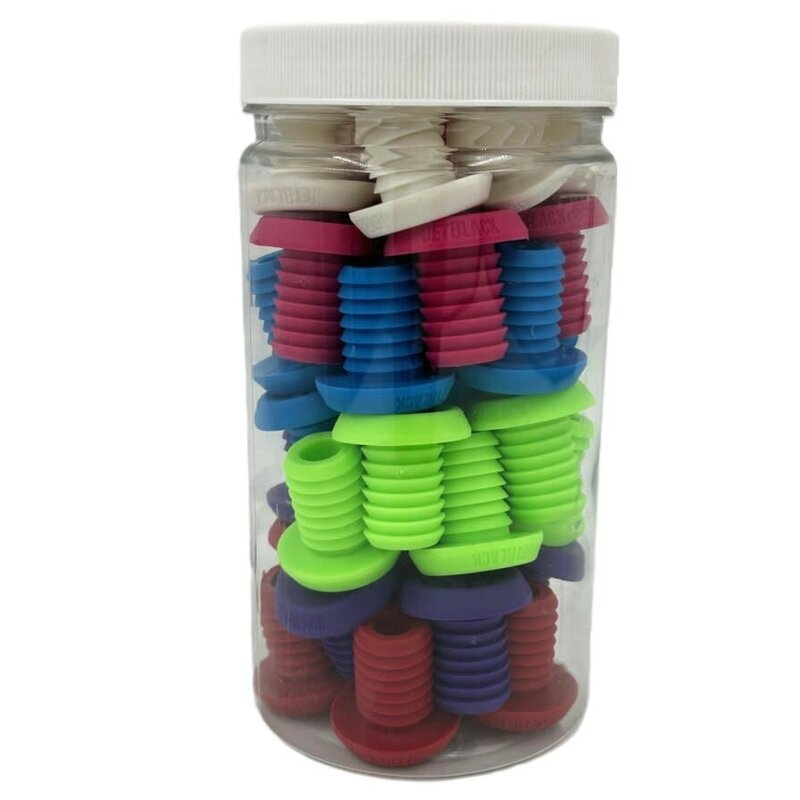 Jet Black Jetblack Grip End Plugs Push In Non-Lock Mixed (Per Pair)