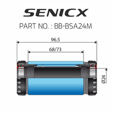 BSA Bottom Bracket ∅24 (MTB-73MM)