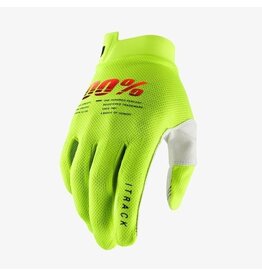 100% 100% iTRACK Gloves Fluro Yellow
