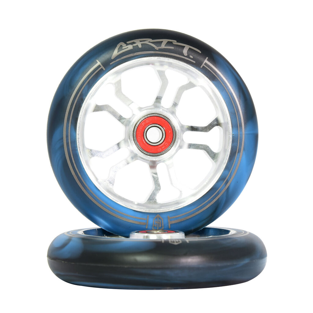 Grit Grit 110mm Wheel Silver/ Blue Black Swirl (pair)