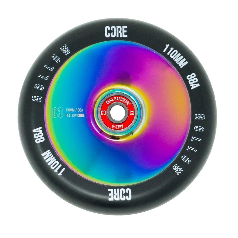 Core Core HOLLOW Stunt Wheel V2 110mm - Black/NeoChrome (single wheel)
