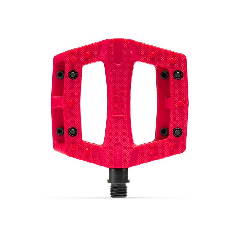 ECLAT ECLAT Contra Pedals - 9/16" Spindle - Removeable Pins Both Sides RED