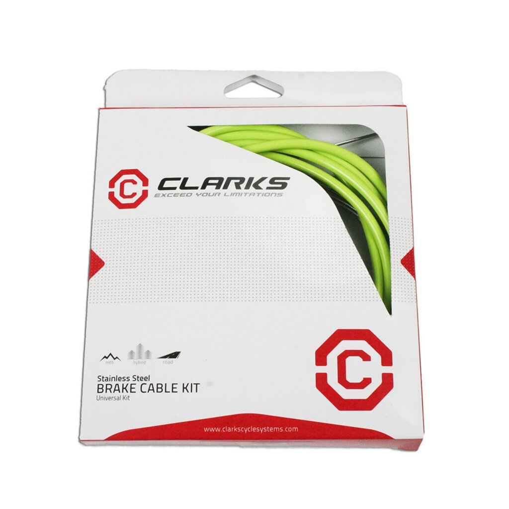 Clarks Clarks Brake Cable Kit Universal Stainless Steel Neon Green
