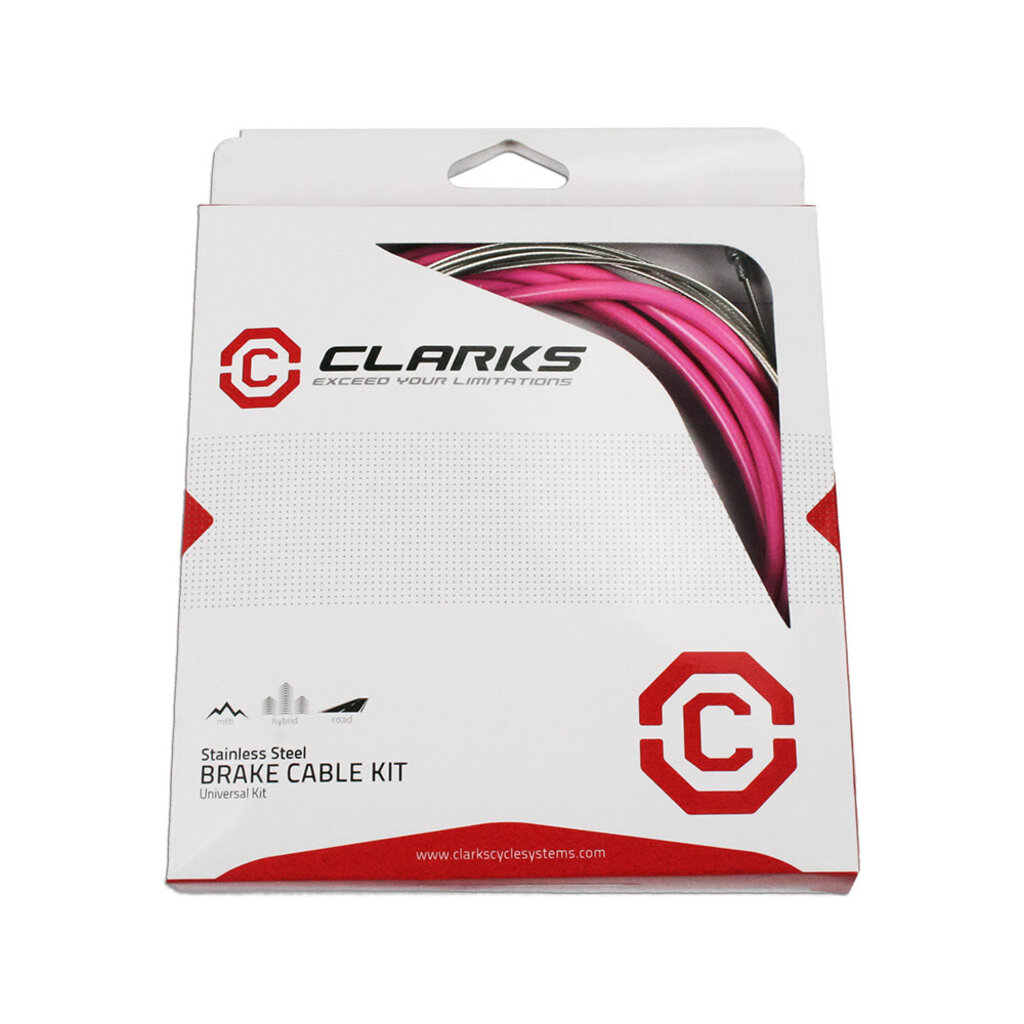 Clarks Clarks Brake Cable Kit Universal Stainless Steel Pink