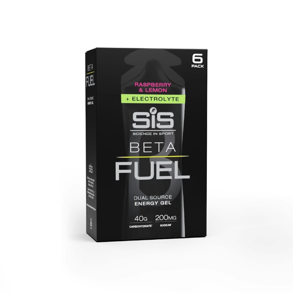 SIS SIS Gel Beta Fuel Electrolytes -   ( 6 X60ml )   Rasberry & Lime  - boxed