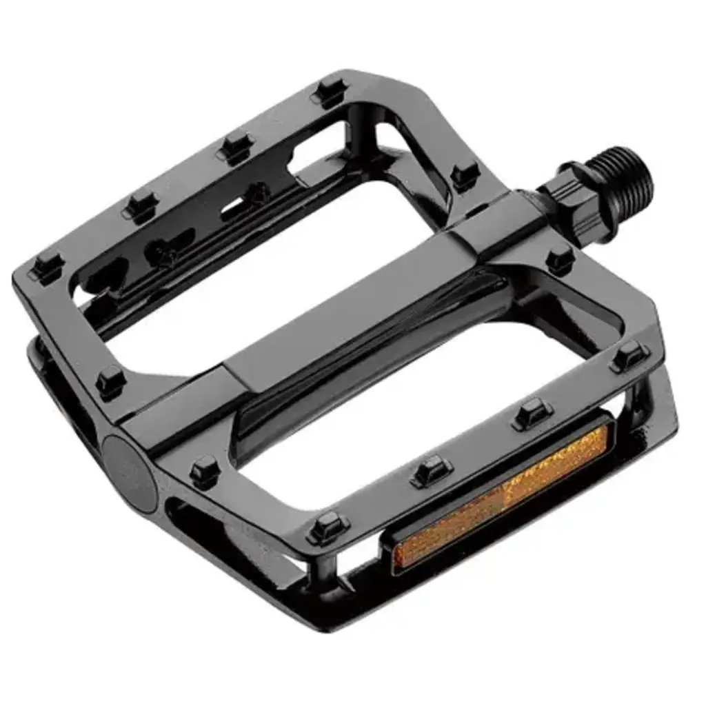 Pedals, BMX, one pc alloy,9/16" boron axle, blk