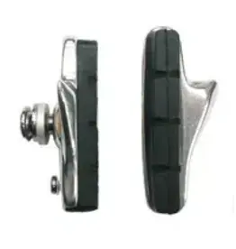 BRAKE SHOES - Cartridge Brake Shoes, Angle Adjustable, 55mm (Sold in Pairs) Alloy holder - SILVER