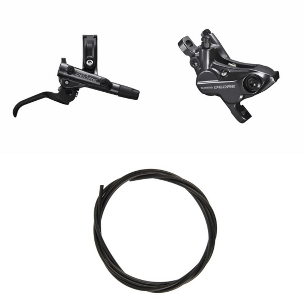 Shimano SHIMANO DEORE Brake (Kit) BRM6120KTBLM6100 Right / front Resin without fin Without adapter for post mount fork 1000 (black)
