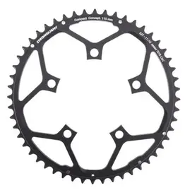 Chainring - Road "Stronglight", 50T, 7075 CNC Black - 110mm BCD, 5 Hole for 10/11 Spd