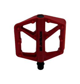 Jet Black JetBlack Thermoflat Pedals Red