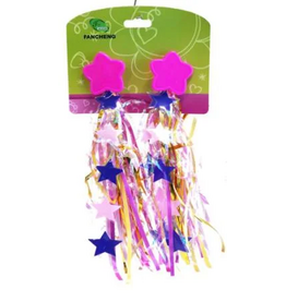 Tour Series Handlebar Streamers Laser Finish with Stars (Pink, Purple, Yellow) 'Princess Story'
