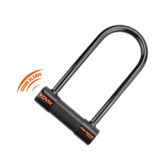KOVIX ALARM U-LOCK, 14mm x 300mm, built-in 120dB anti-theft alarm, suitable for bikes & scooters, includes CR2 battery