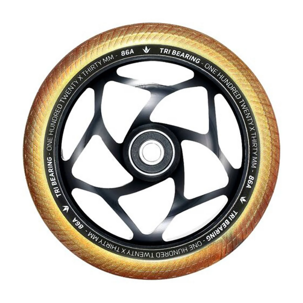 ENVY Envy Tri Bearing Scooter Wheel, 120mm x 30mm  -Black/Gold