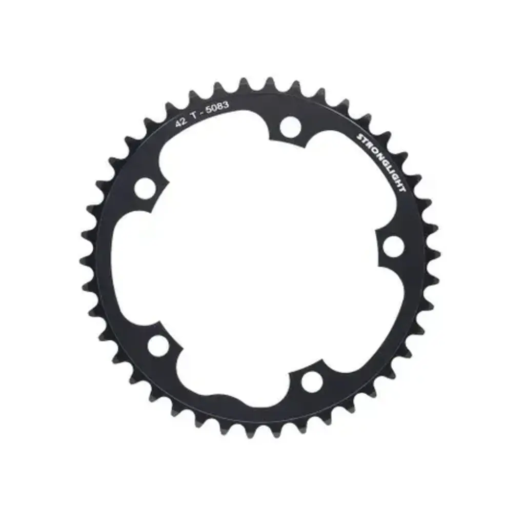 STRONGLIGHT Road Chainring, Std Type S-5083, 9/10 speed, 130mm, 42T,  -Noir Black