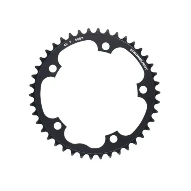 STRONGLIGHT Road Chainring, Std Type S-5083, 9/10 speed, 130mm, 42T,  -Noir Black