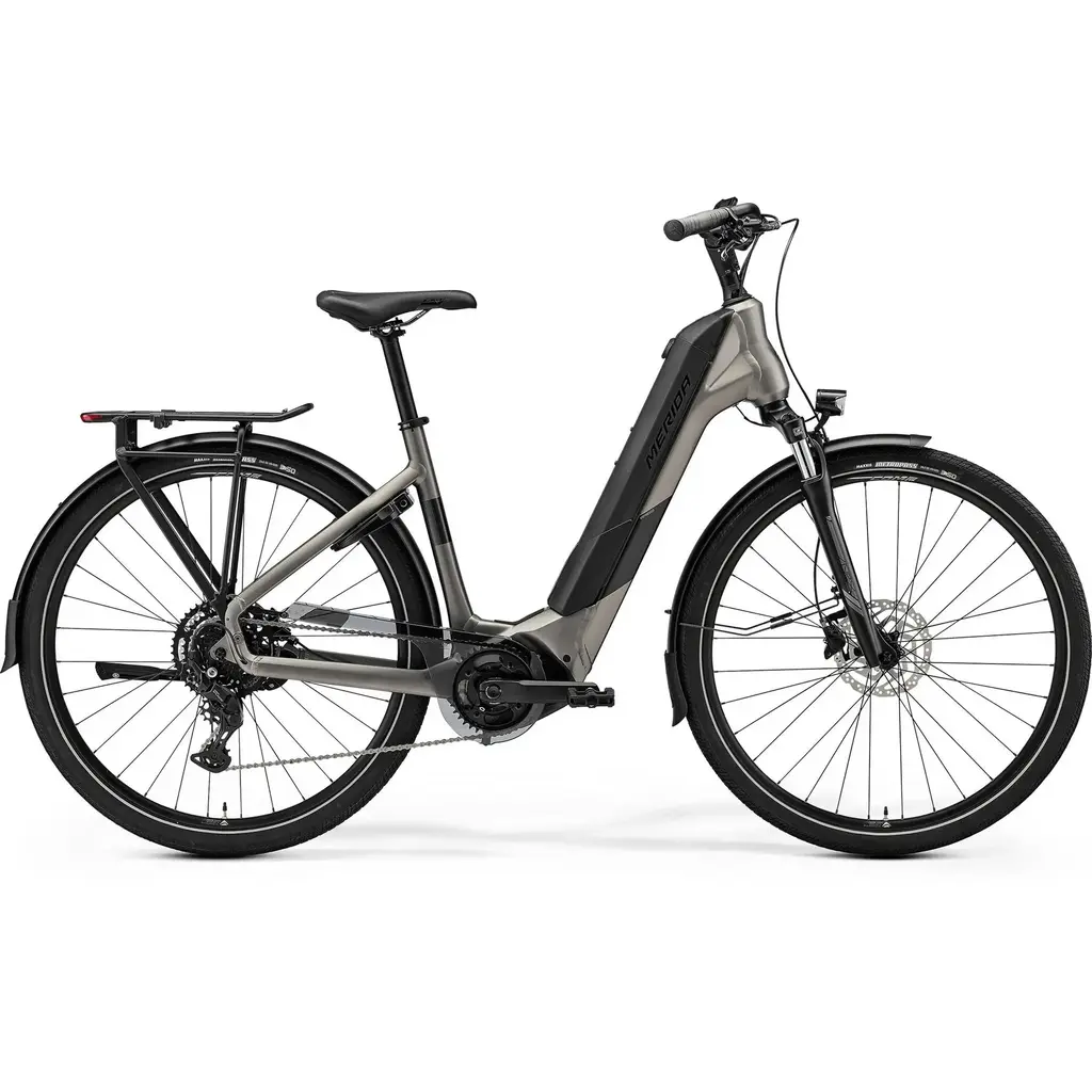 Merida Merida eSpresso City 400 EQ Electric Hybrid, Silk Warm Slate Grey/Black-SMALL