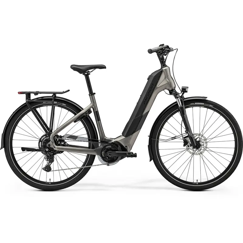 Merida Merida eSpresso City 400 EQ Electric Hybrid, Silk Warm Slate Grey/Black-SMALL
