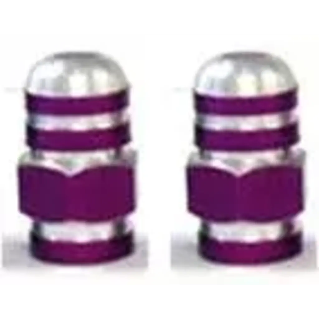 Valve Cap PURPLE Alloy Nut  2pce A/V