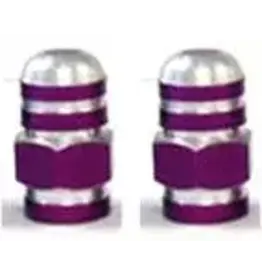 Valve Cap PURPLE Alloy Nut  2pce A/V