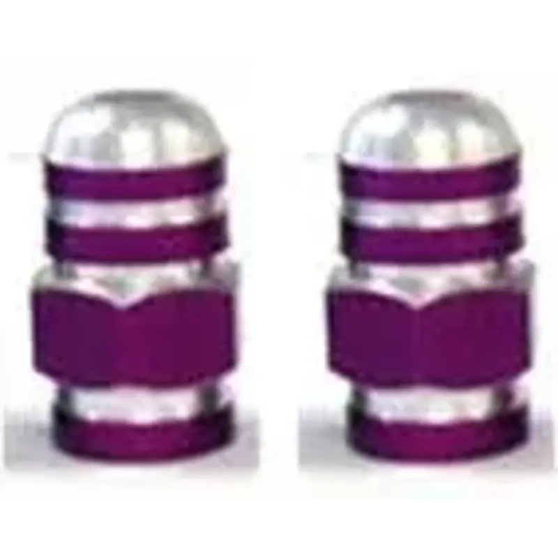 Valve Cap PURPLE Alloy Nut  2pce A/V