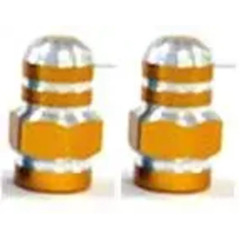 Valve Cap GOLD Alloy Nut  2pce A/V