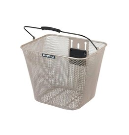 BASIL BASIL BILBAO FRONT BICYCLE BASKET KF NUDE METALLIC
