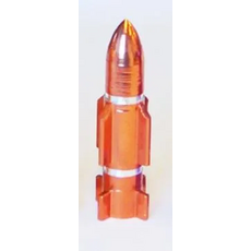 Shraeder valve Cap ATOMIC Rocket Orange