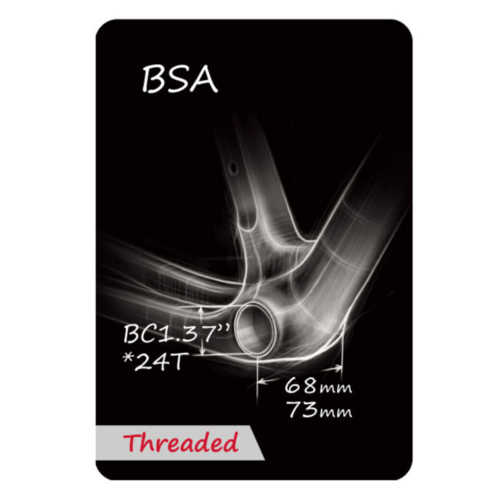 Token TOKEN Threaded Bottom Bracket, BB29BSA, for SRAM DUB Ceramic -Black