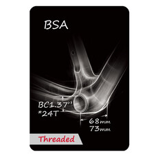 Token TOKEN Threaded Bottom Bracket, BB29BSA, for SRAM DUB Ceramic -Black