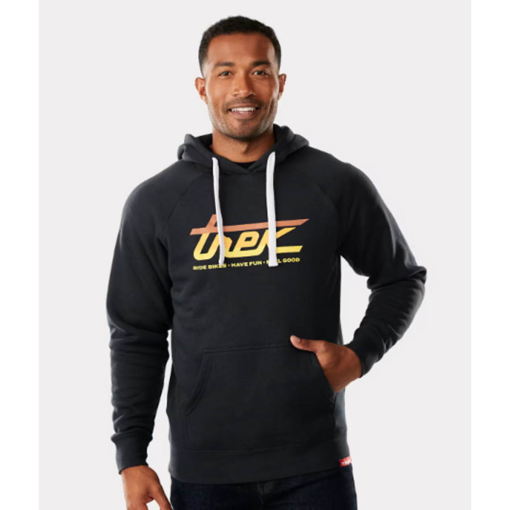 Trek Trek Sunset Script Unisex Hoodie, Small -Navy