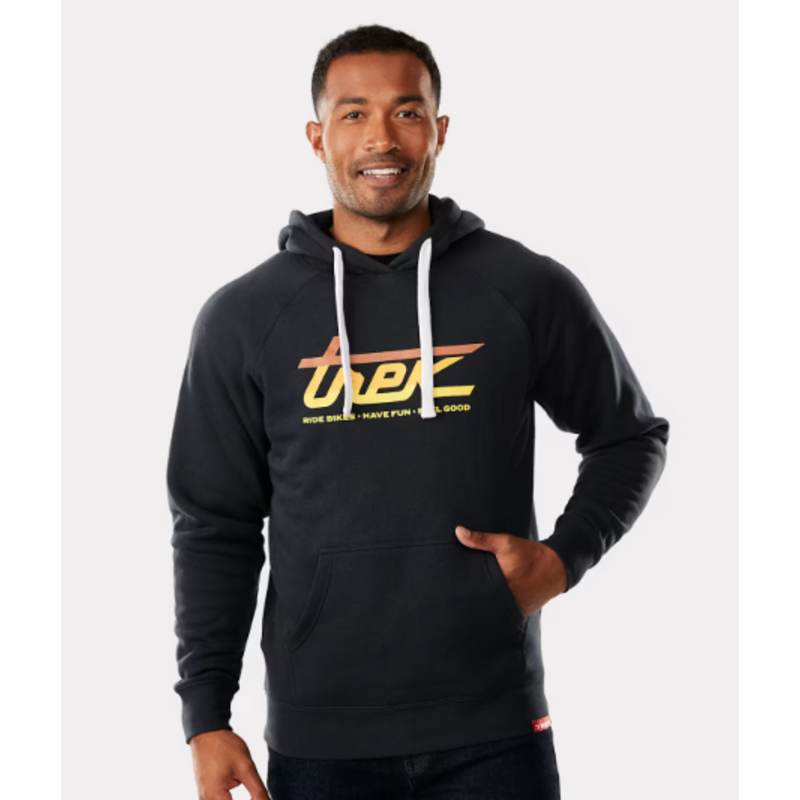 Trek Trek Sunset Script Unisex Hoodie, Small -Navy