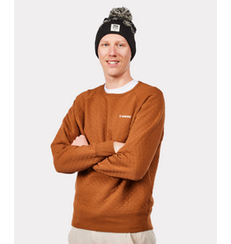 Trek Trek Quilted Crewneck Unisex Sweatshirt, Large -Brown