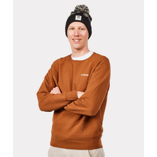 Trek Trek Quilted Crewneck Unisex Sweatshirt, Medium -Brown