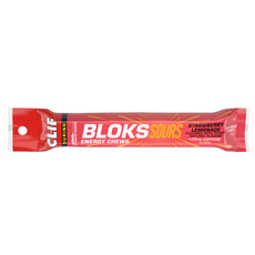 CLIF Clif Shot Bloks -  Sour Strawberry Lemonade Flavor with Caffeine