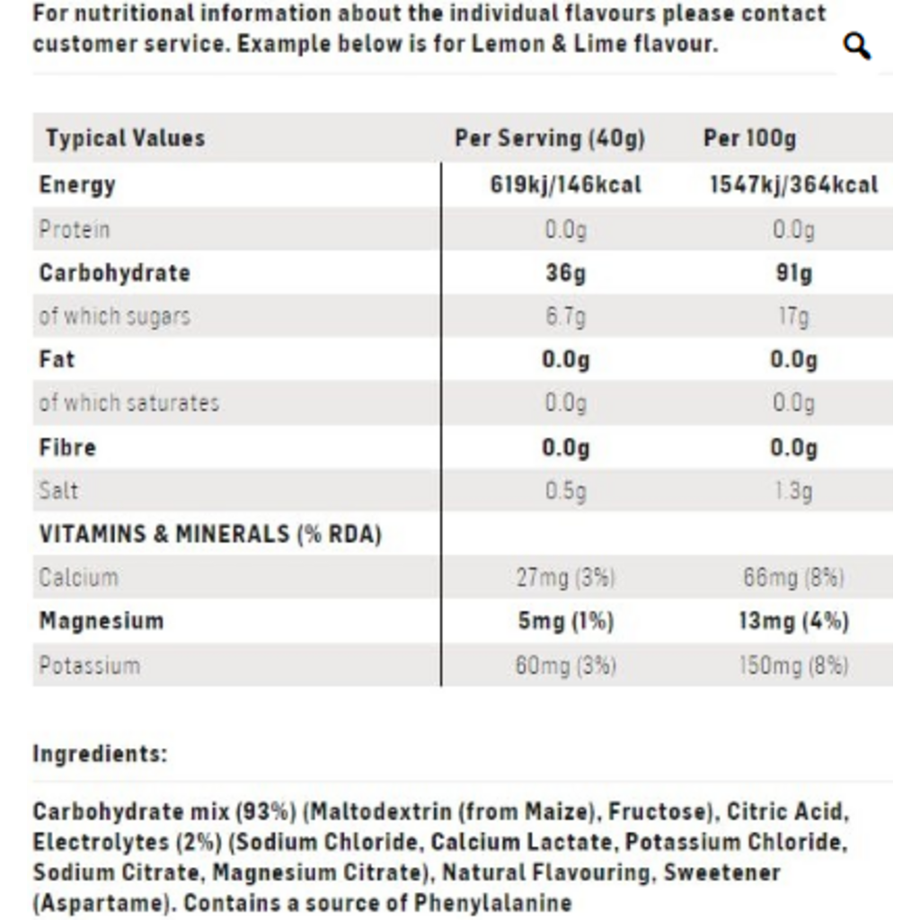 SIS SIS Go Electrolyte Sports Fuel - Lemon  & Lime 1.6kg