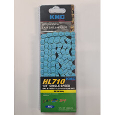KMC KMC HL710 CHAIN Single Speed -w/Connect Pin, 112L - BLUE (Half Link Chain)