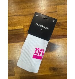 PEDAL MAFIA TBP White/Pink Socks Pedal Mafia