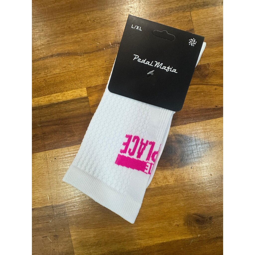 PEDAL MAFIA TBP White/Pink Socks Pedal Mafia