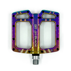 Jet Black Jetblack Ultralite MTB Pedals Low Profile- Oil Slick