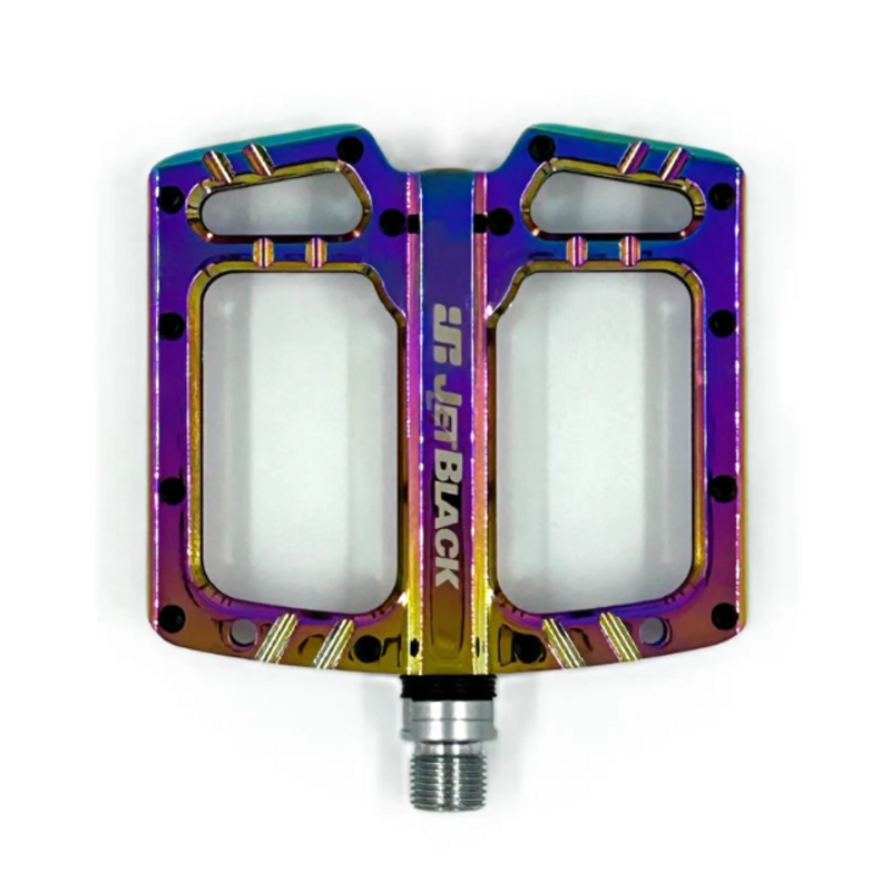 Jet Black Jetblack Ultralite MTB Pedals Low Profile- Oil Slick