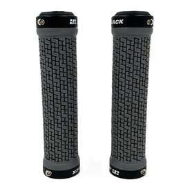 Jet Black JetBlack Pin Lock On Grips Grey/Black Rings