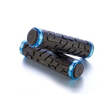 Jet Black JetBlack Rivet Lock On Grips Black/Cyan Rings