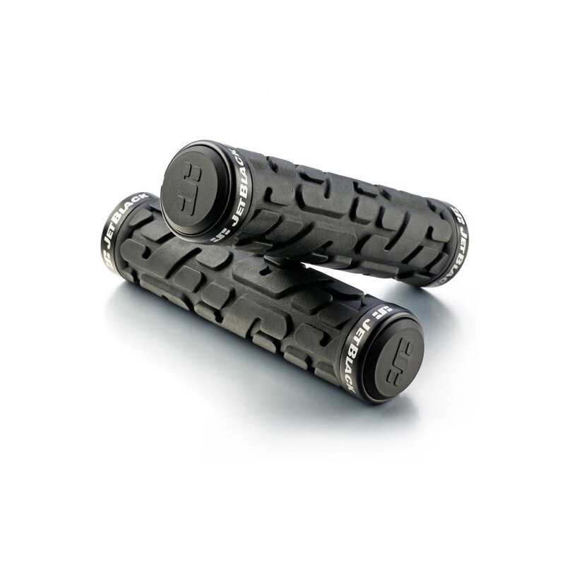 Jet Black JetBlack Rivet Lock On Grips Black/Black Rings