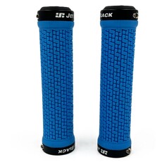 Jet Black JetBlack Pin Lock On Grips Blue/Black Rings