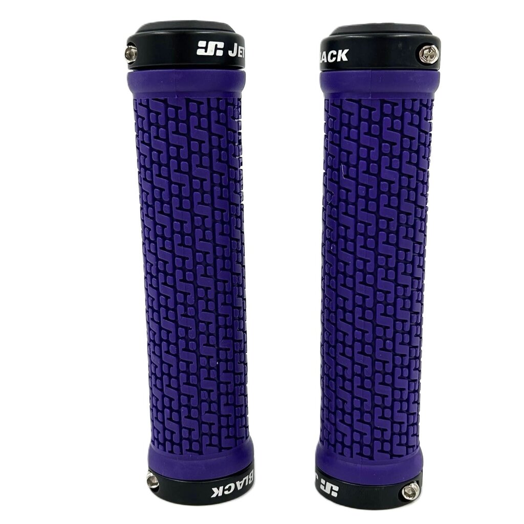 Jet Black JetBlack Pin Lock On Grips Purple/Black Rings
